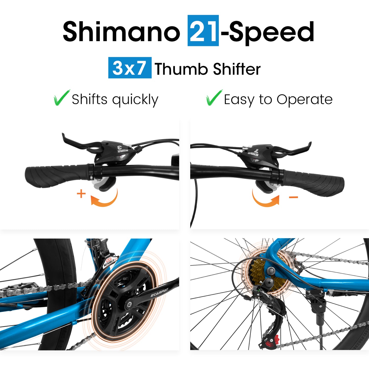 A28250 700Cx35 Road Bike With Aluminum Alloy Wheels, 21-Speed Gear System, Disc Brakes, Wide Tires Ideal For Urban Commuting And Student Transportation