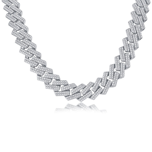 Men's Luxury Fashion Moissanite Diamond S925 Silver Necklace Comparable To Natural Diamonds