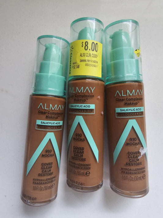 Clear Complexion Makeup Foundation 910 Mocha 3 pcs