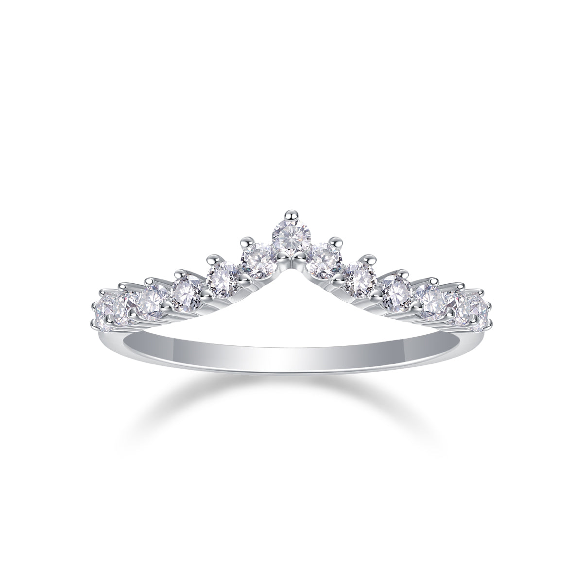 1Crown Diamond Ring Luxury And Stylish Moissanite Silver Ring