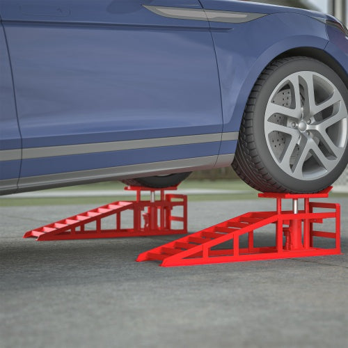 2 Pack Hydraulic Car Ramps 5T 11000lbs Low Profile Car Lift Service Ramps Truck Trailer Garage,Height Hydraulic Vehicle Ramps