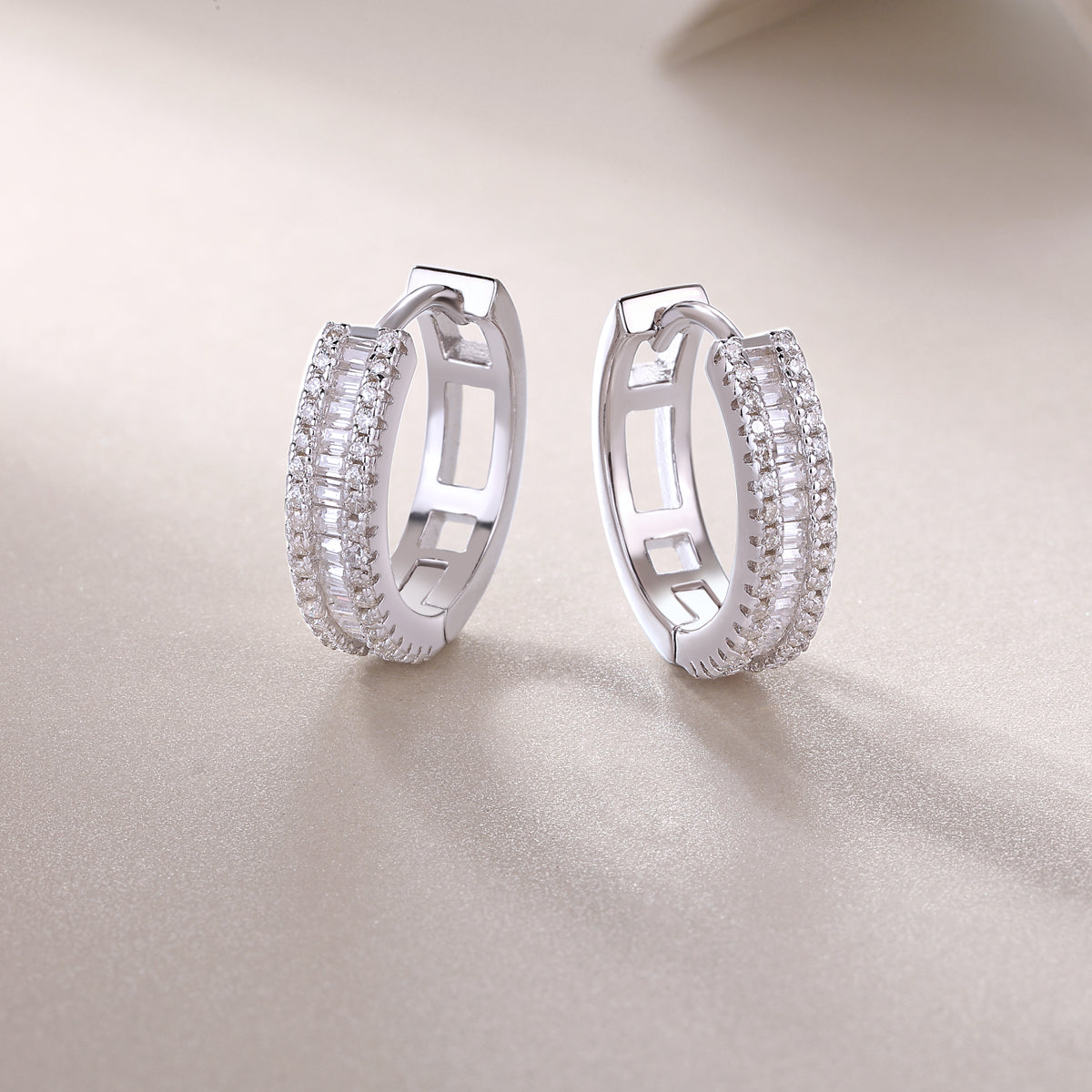 Woven Light Luxury Fashion Diamond Earrings Stud Inlaid With Mosan Diamond Silver Ornaments