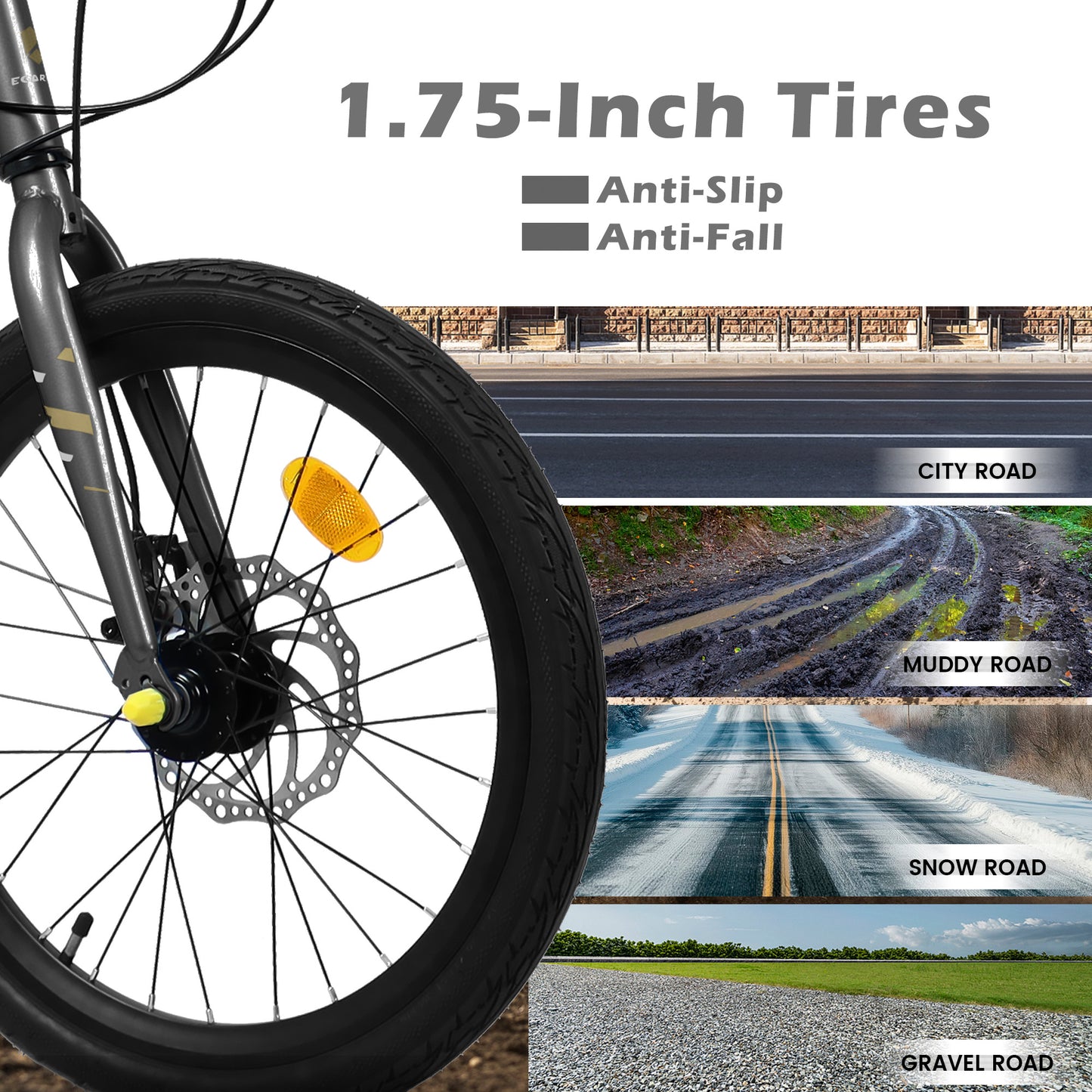 A20183 Kids Bike For 6-12 Years Old, 20 Inch Children's Bicycle For Boys Girls, 7-Speed Steel Frame, , Dual Disc Brakes, 20x1.75 Inch Tires Road Bike, 4 Color Options