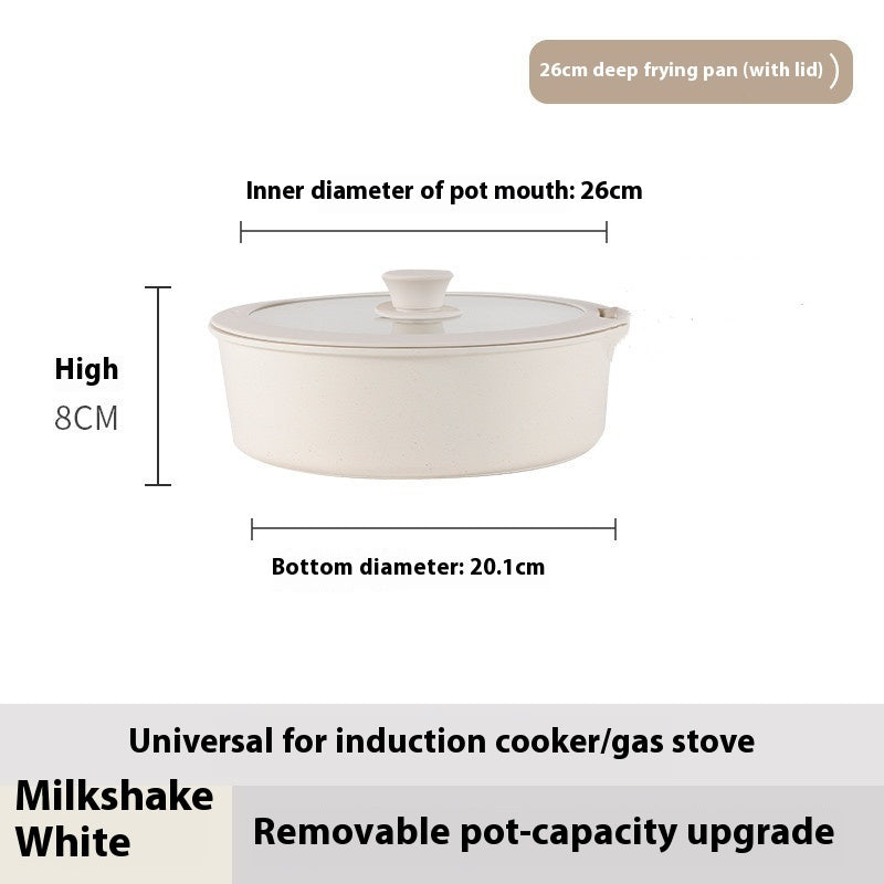 Removable Non-stick Life Smile Cookware Set Suit Medical Stone Pan Milk Pot