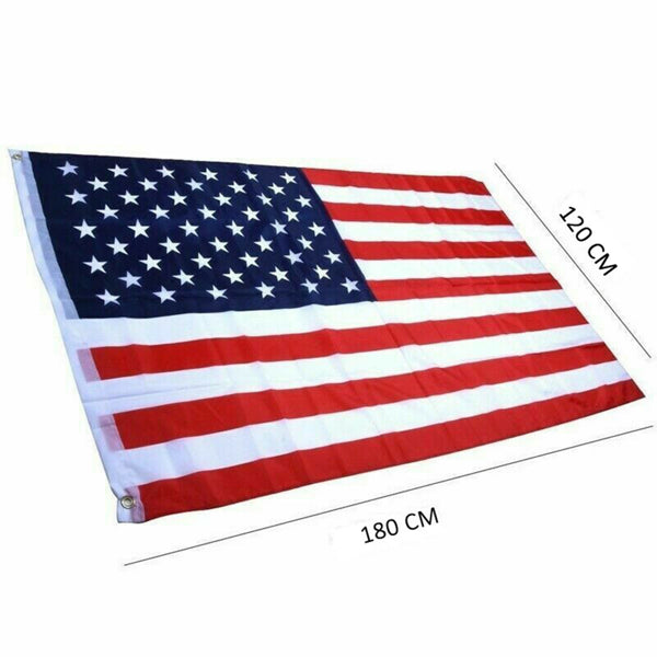 4pcs 4X6FT 120*180cm American Flag USA Flag Printed Nylon Flag National Flag W/Brass Grommets Courtyard Decoration Festival Decoration Flag(TK/TMEU For Self-pickup)