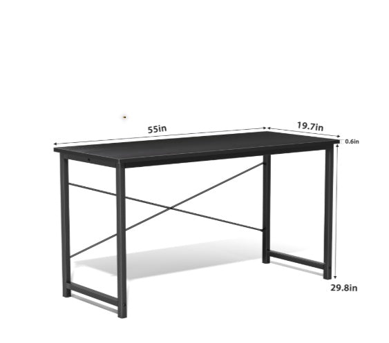 Computer Office Desk For Small Spaces, Writing Gaming Work Desk Modern Kids Study Table With Storage Bag & Headphone Hook