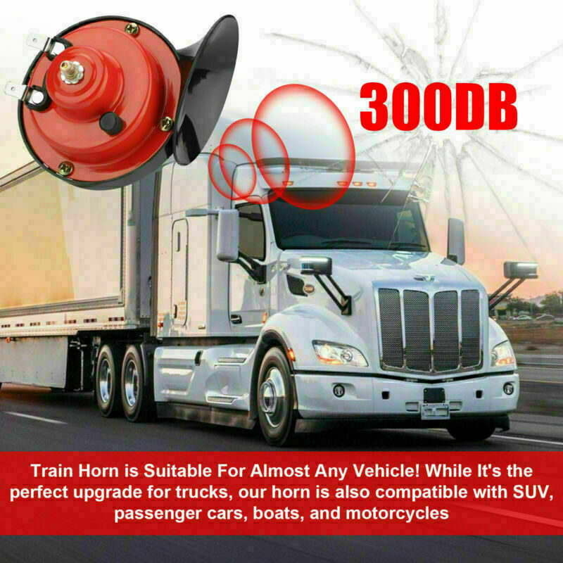 Latest 12V 300DB POWER Loud Train Horn Waterproof Motorcycle Car Truck SUV Boat