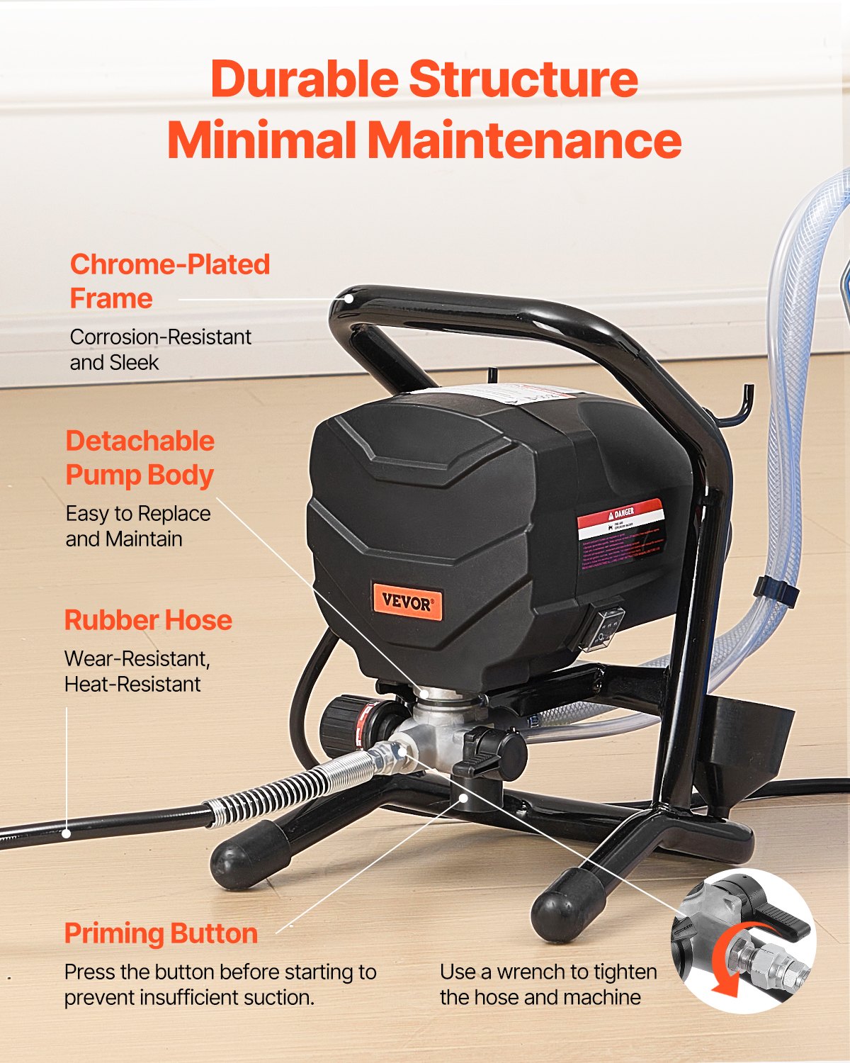 Stand Airless Paint Sprayer Electric Paint Sprayer Machine 650W 3000PSI
