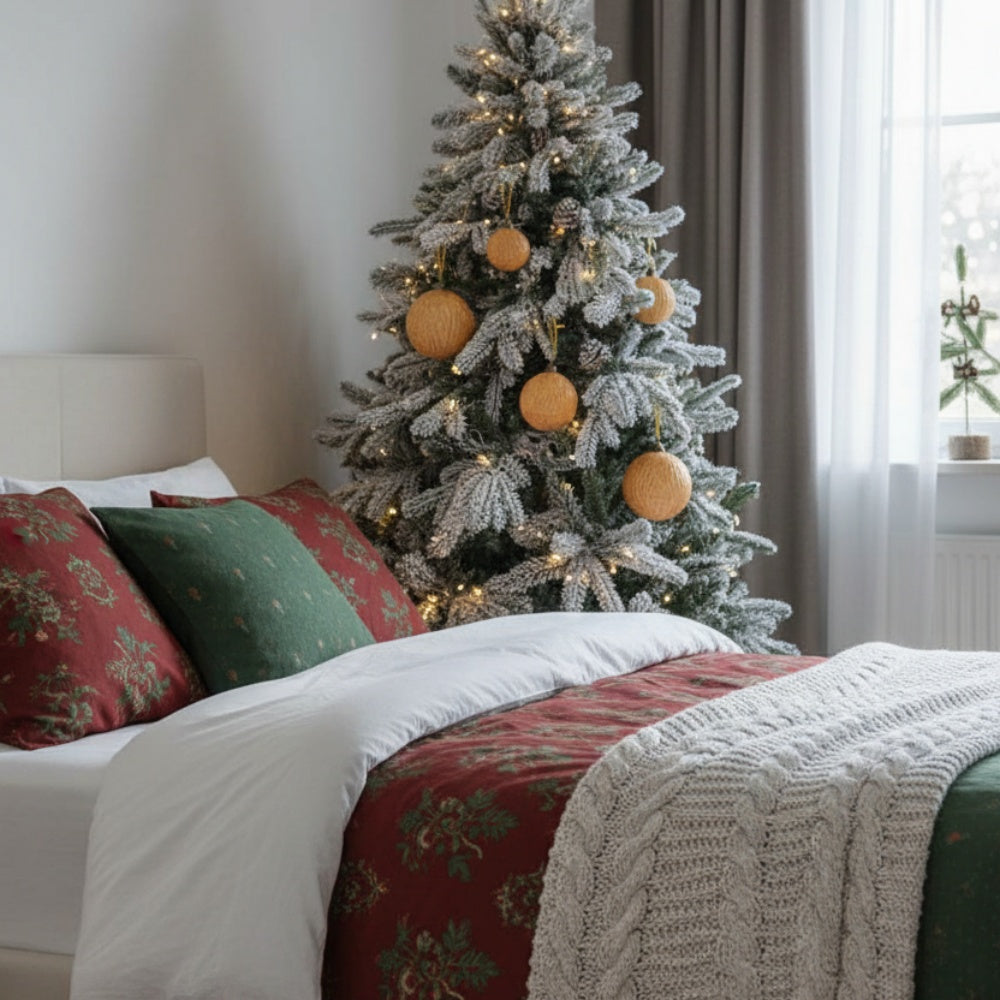 6PCS Set 3.9in Glass Christmas Tree Ball Ornaments Shimmering Hanging Decor For Holiday Tree Party Festive Home Decor