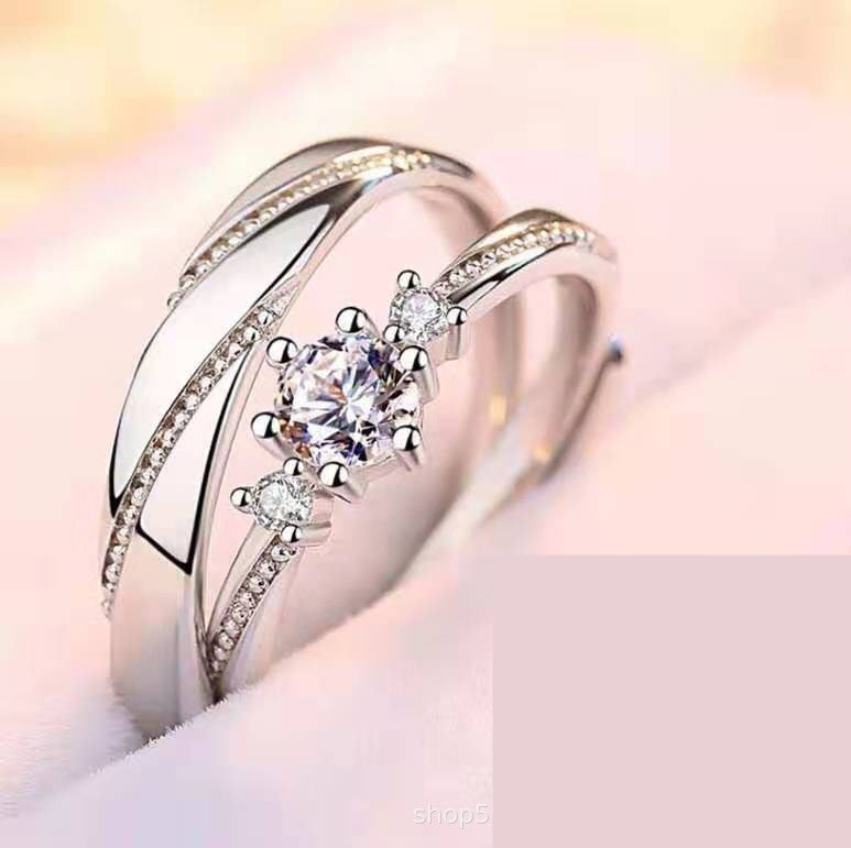 SterlingSilver Jewelry  Jewelry Couple Ring Female Wedding Ring Pair Ring