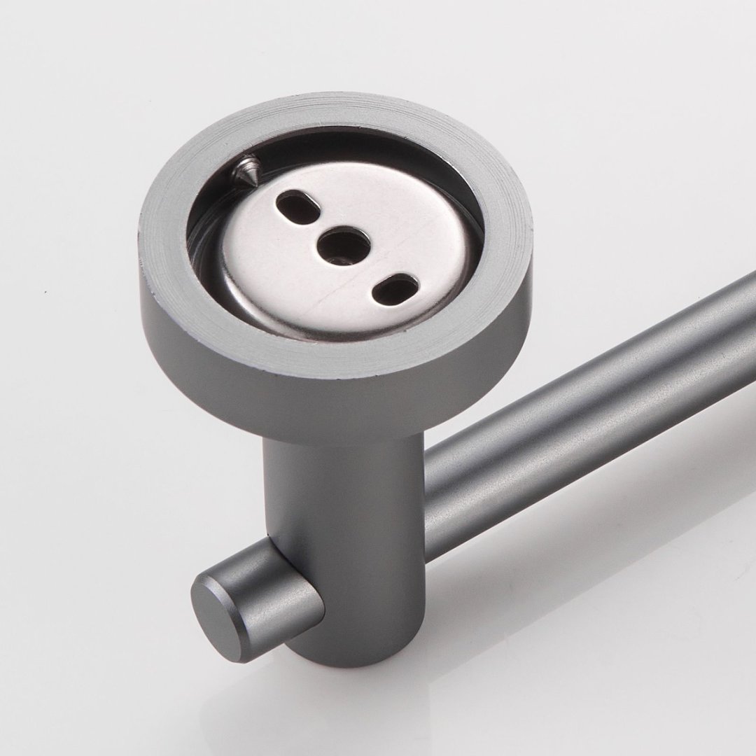 Toilet Paper Holder Gun Grey Thicken Space Aluminum Toilet Roll Holder For Bathroom, Kitchen, Washroom Wall Mount