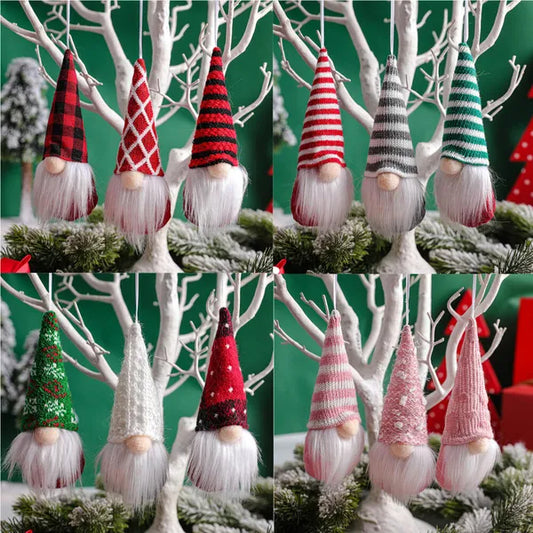 12 Pcs Christmas Gnomes Hanging Ornaments Tomte Gnomes Plush Decorative Ornaments Faceless Gnome Xmas Tree Hanging Decorative Santa Elf Home Wall Table Decor For Christmas Home