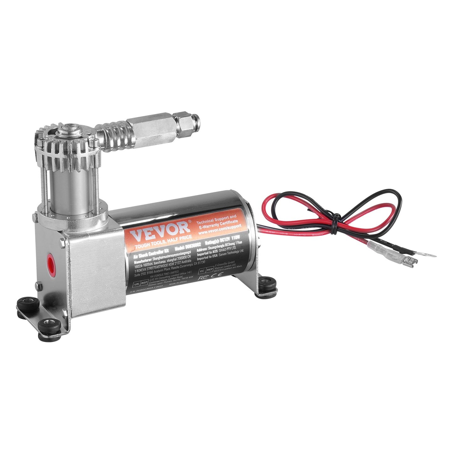Air Shock Controller Kit 12V On Board Air Compressor System Single Path