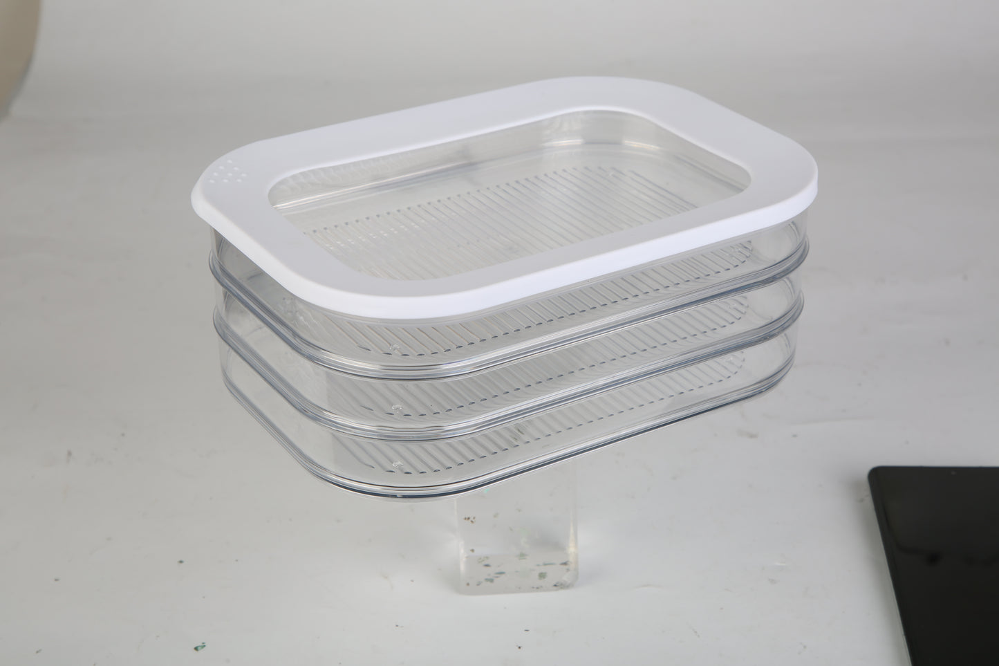 2Pcs Deli Meat Container With Lid For Fridge Stackable Bacon Container Clear Food Storage Box With Lid Meal Prep Container For Lunch Meat Salami Cold Nuts