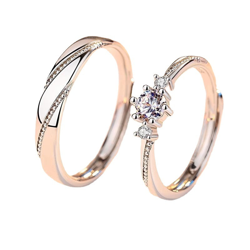 SterlingSilver Jewelry  Jewelry Couple Ring Female Wedding Ring Pair Ring
