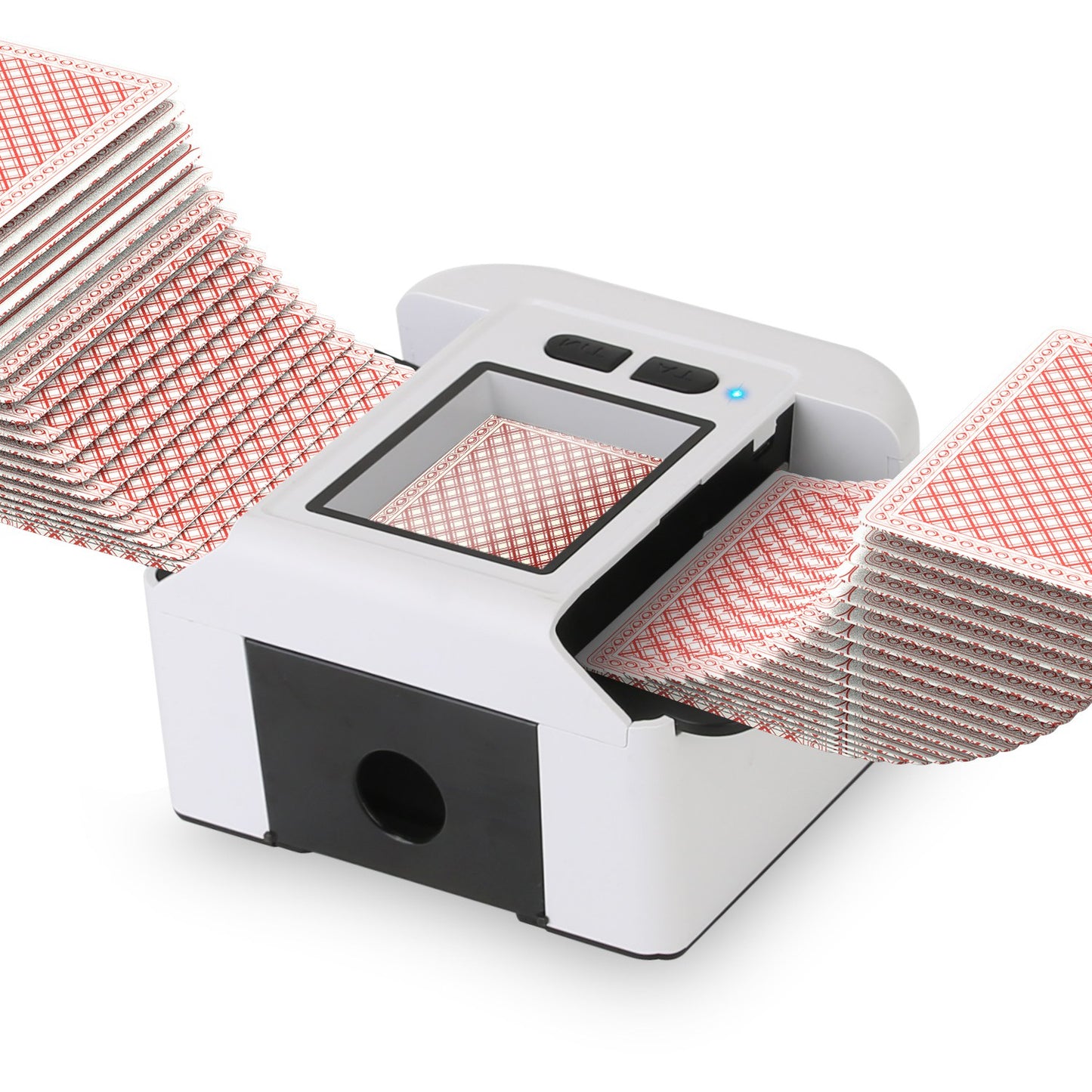 1Pc 2 Deck Rechargeable Automatic Card Shuffler Professional Card Shuffler For For Texas Hold'em Poker UNO With Auto Manual Mode Handheld Desktop