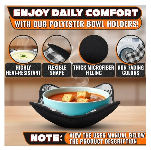 4 Piece Microwave Bowl Holder Set