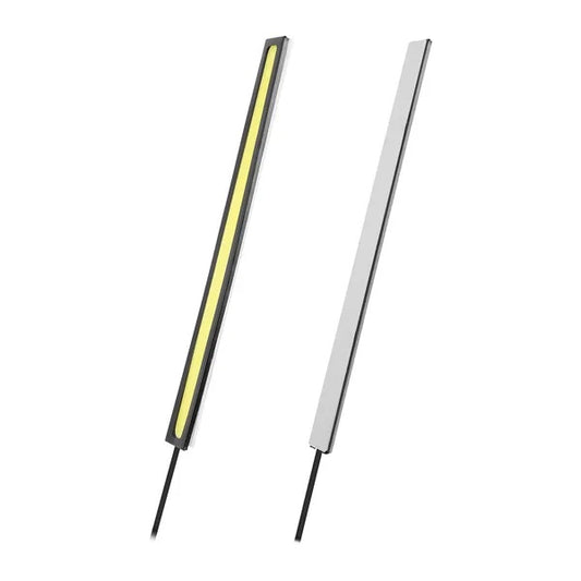 2Pcs LED Daytime Running Lights Car LED COB DRL Fog Lights IP45 Waterproof LED Strip Fog Day Driving Lamp Sticker For 12V Car Interior Exterior Use