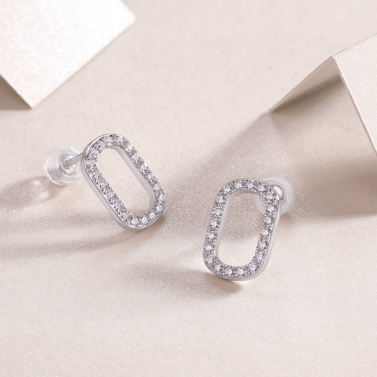 1Return To Simplicity - Fashionable, Trendy And Affordable Jewelry Set With Moissanite S925 Sterling Silver And Platinum-plated Stud Earrings Prohibit TikTok sales