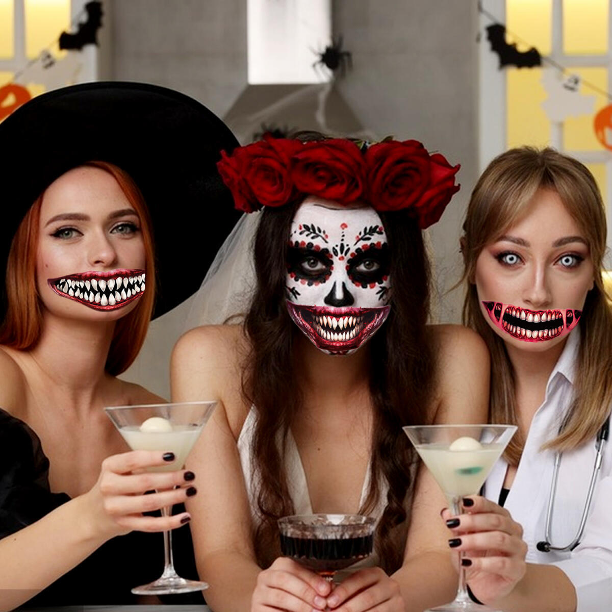 18 Sheets Halloween Temporary Tattoo Stickers