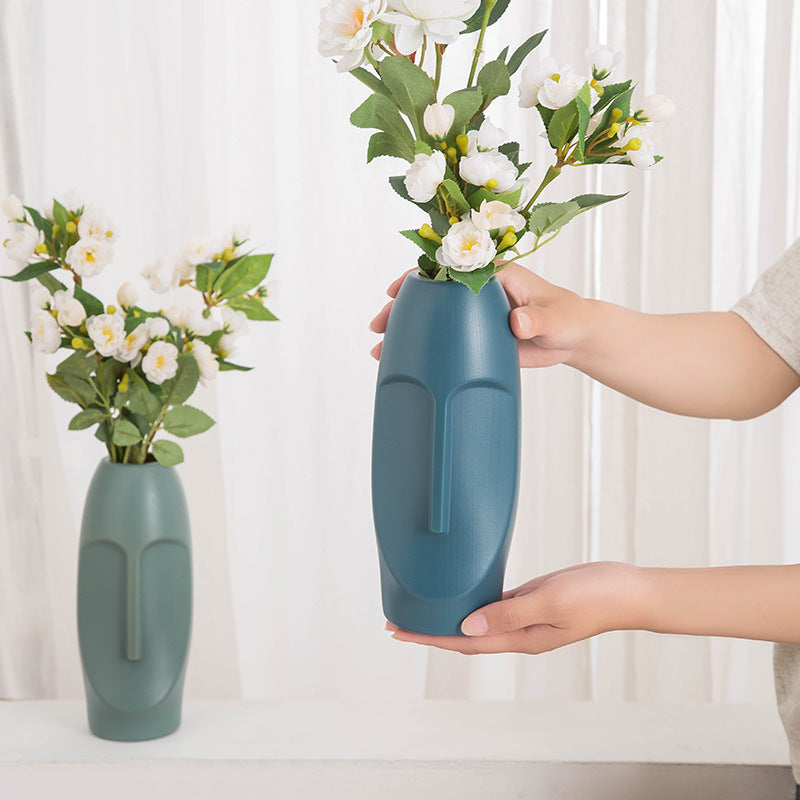 Plastic Imitation Glazed Vase Living Room Flower Arrangement Decoration