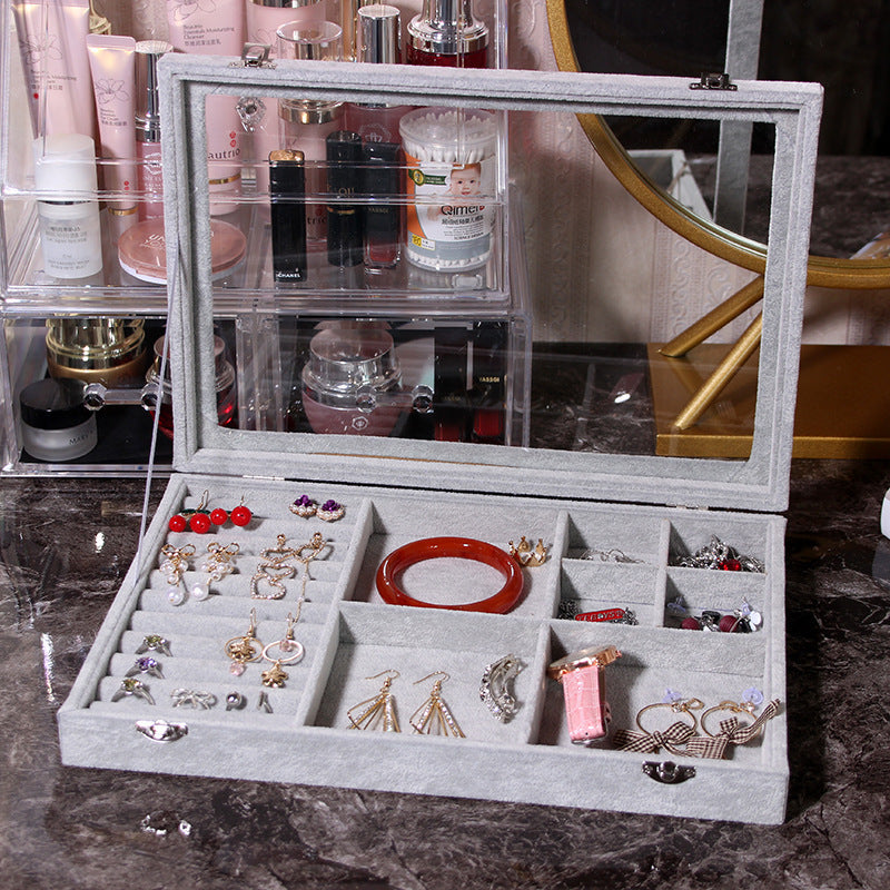 Jewelry Box Ring Earrings Necklace Bracelet Earrings Jewelry Display Tray Storage Box Large Capacity Seok Jewelry Box With Lid