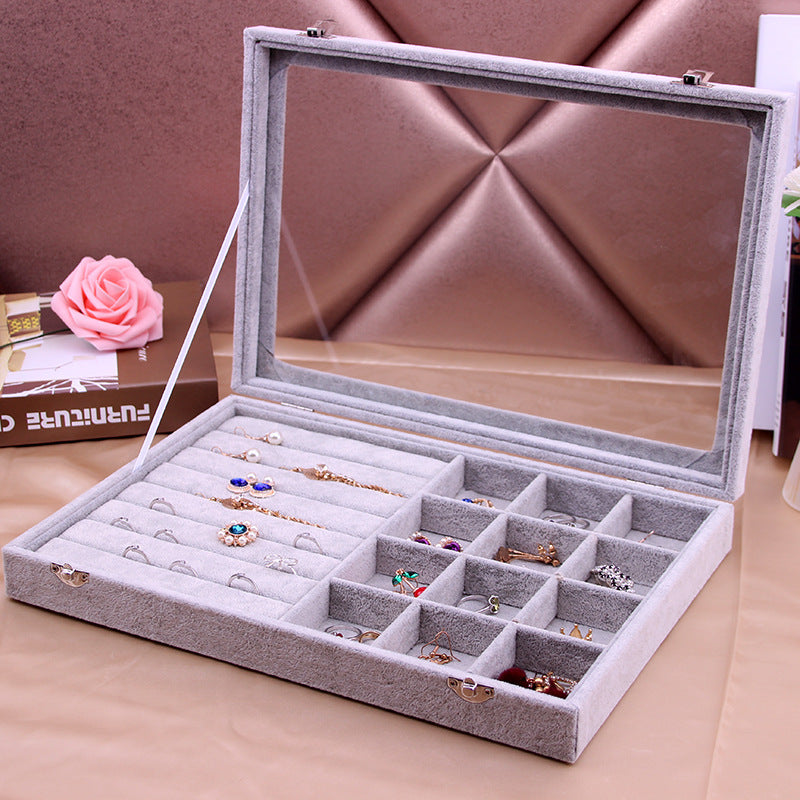 Jewelry Box Ring Earrings Necklace Bracelet Earrings Jewelry Display Tray Storage Box Large Capacity Seok Jewelry Box With Lid