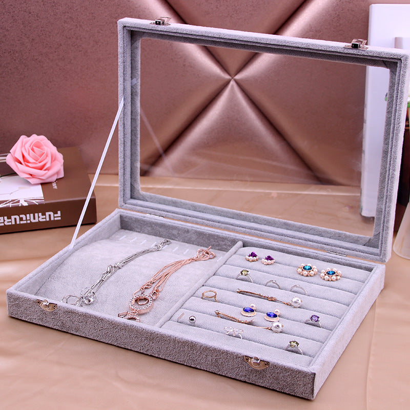 Jewelry Box Ring Earrings Necklace Bracelet Earrings Jewelry Display Tray Storage Box Large Capacity Seok Jewelry Box With Lid