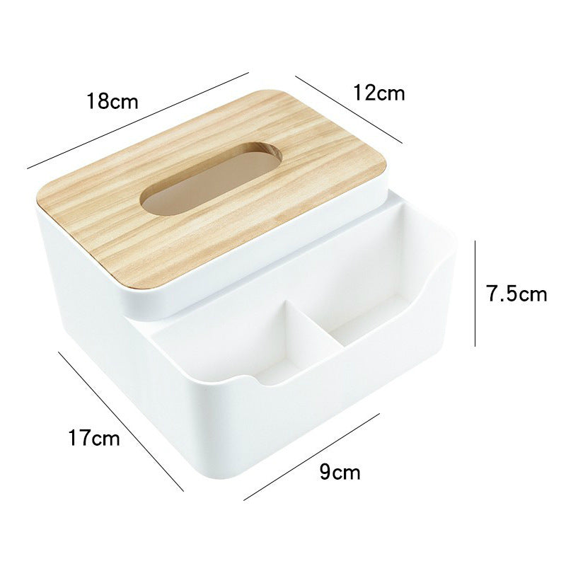 Multi-Grid Tissue Box Creative Desktop Duxer Wooden Lid Drawer Box