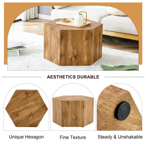 Modern MDF Coffee Table, With Complex Banana Texture Patterns, Style And Texture Coffee Table To Redefine Your Interior Decoration And Enhance Your Living Space, Stylish And Durable Design