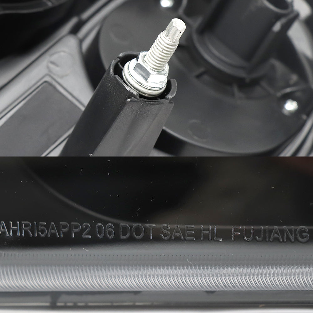 For 2008-2017 Freightliner Cascadia Black LED Headlight Headlamp Right Passenger