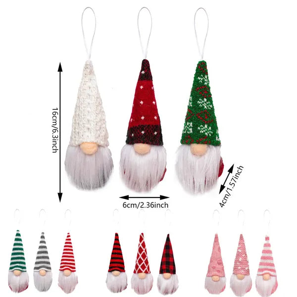 12 Pcs Christmas Gnomes Hanging Ornaments Tomte Gnomes Plush Decorative Ornaments Faceless Gnome Xmas Tree Hanging Decorative Santa Elf Home Wall Table Decor For Christmas Home