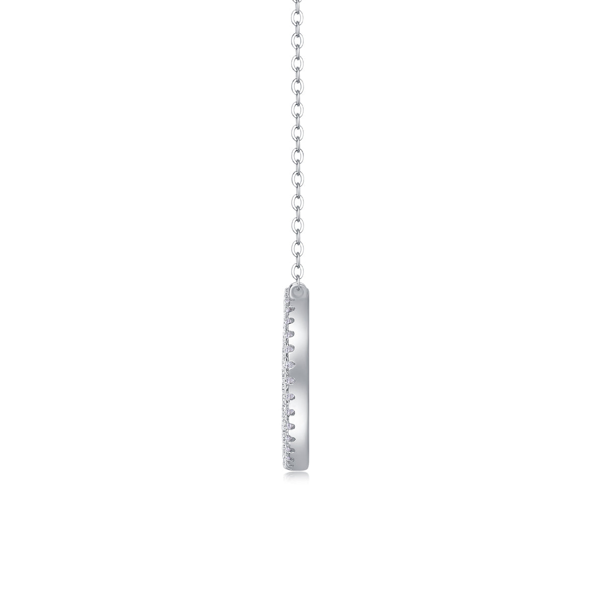 1Reciprocating Luxury Fashion Diamond Pendant Necklace Set With Mosan Diamond Silver Ornaments Prohibit TikTok sales