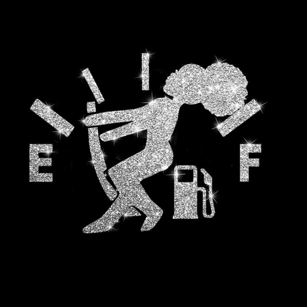 Cartoon Shiny African Woman Automobile Sticker