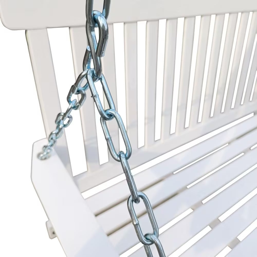 Wooden Bench Swing With Chain