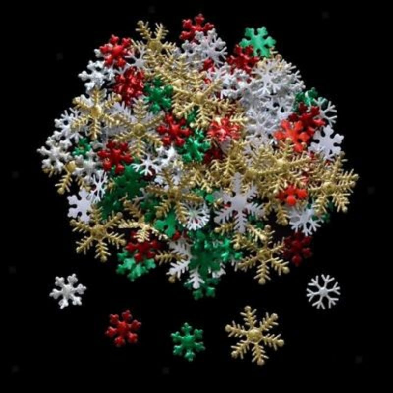 200 Snowflake Flat Decorations For Handmade Card Making
