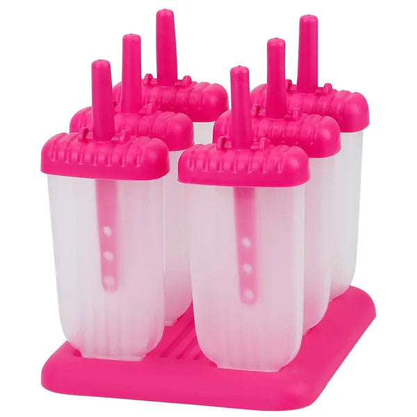 6Pcs Popsicle Molds Reusable Ice Cream DIY Ice Maker Ice Bar Maker Plastic Popsicle Mold For Homemade Iced Snacks