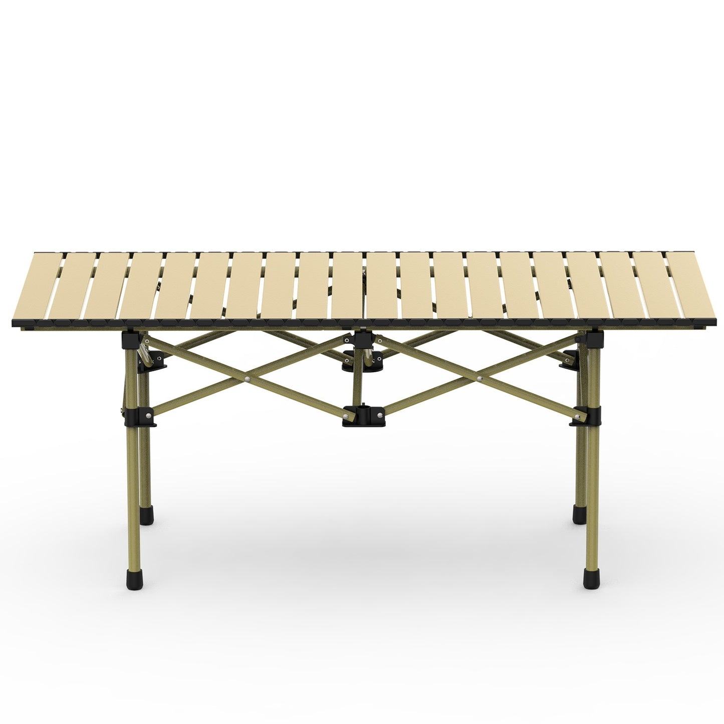 1Pc S Or L Size Options Folding Camping Table Portable Lightweight Carbon Steel Roll-up Picnic BBQ Desk With Carry Bag Heavy Duty For Outdoor Beach Backyard Party Patio Camping Hiking BBQ Picnic