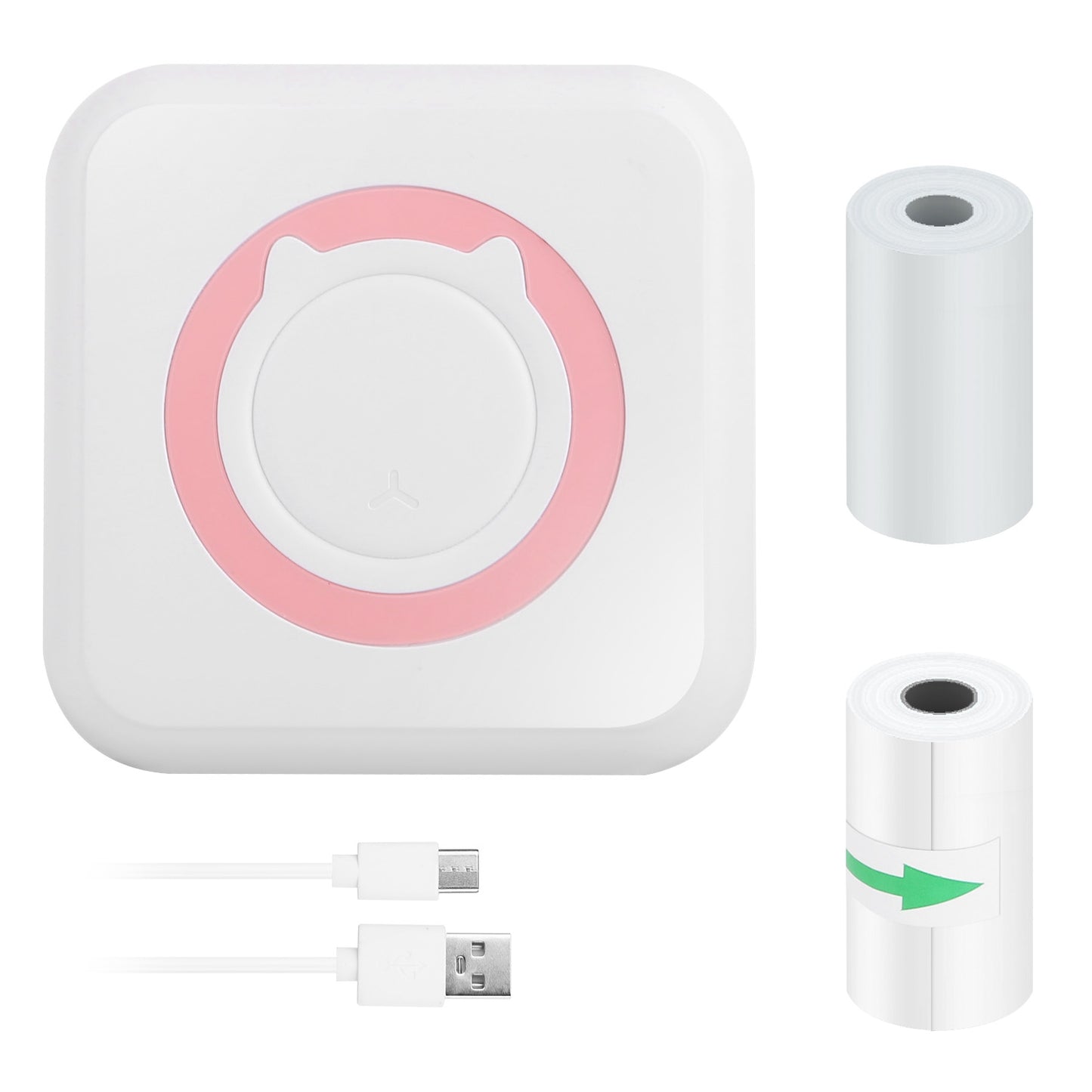 Mini Printer - Printer Paper 'Options' -- Pocket Wireless Thermal Printer Portable Mini Sticker Maker Machine Rechargeable Inkless Photo Printer For Printing Label Journal Study Notes Memo Photos