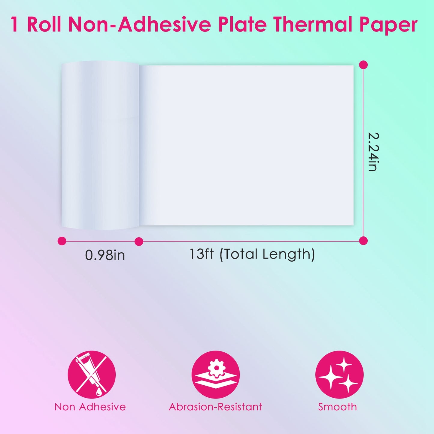 Mini Printer - Printer Paper 'Options' -- Pocket Wireless Thermal Printer Portable Mini Sticker Maker Machine Rechargeable Inkless Photo Printer For Printing Label Journal Study Notes Memo Photos