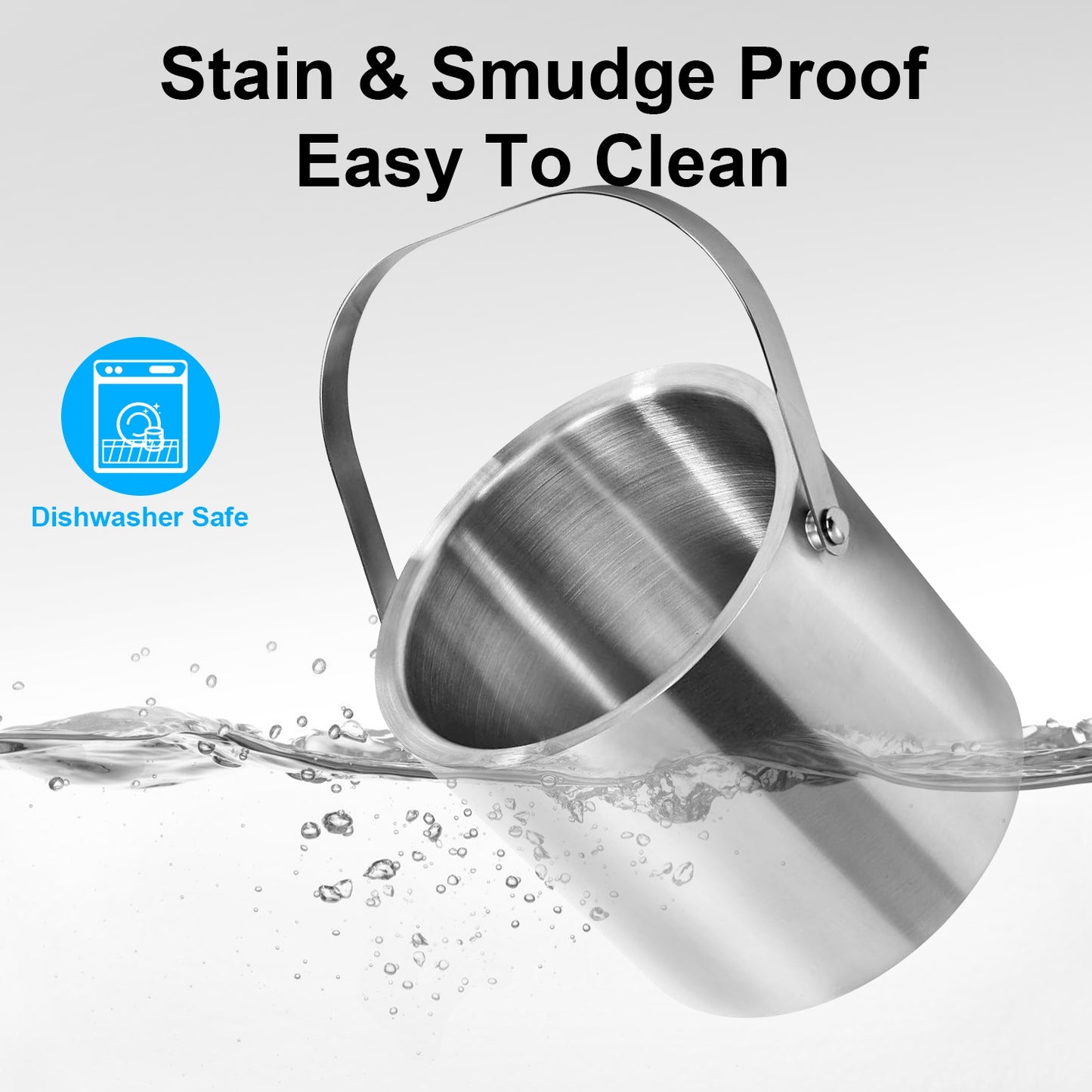 1 Set Double Wall Stainless Steel Insulated Ice Bucket 3L Ice Holder Ice Container With Lid Scoop Strainer Handle For Wine Champagne Beer Parties Cocktails