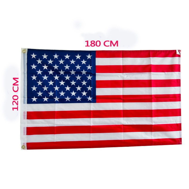 American Flags For Outside 4X6 FT USA Flag - Premium US Flag 120X180cm Heavy Duty Outdoor Large Nylon Flag Stars With Brass Grommets