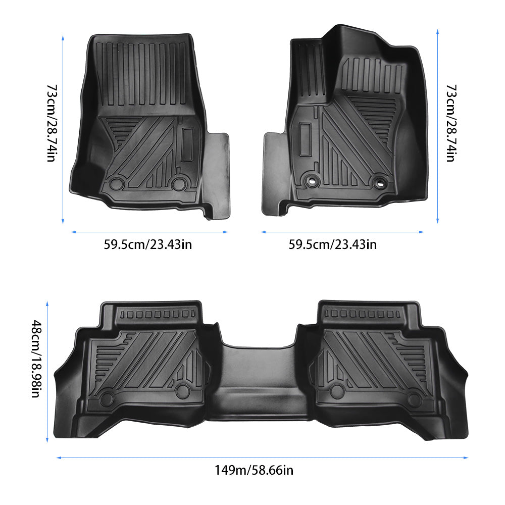 All Weather TPE Floor Liner Floor Mats Compatible With Tacoma 2024 Auto Accessories