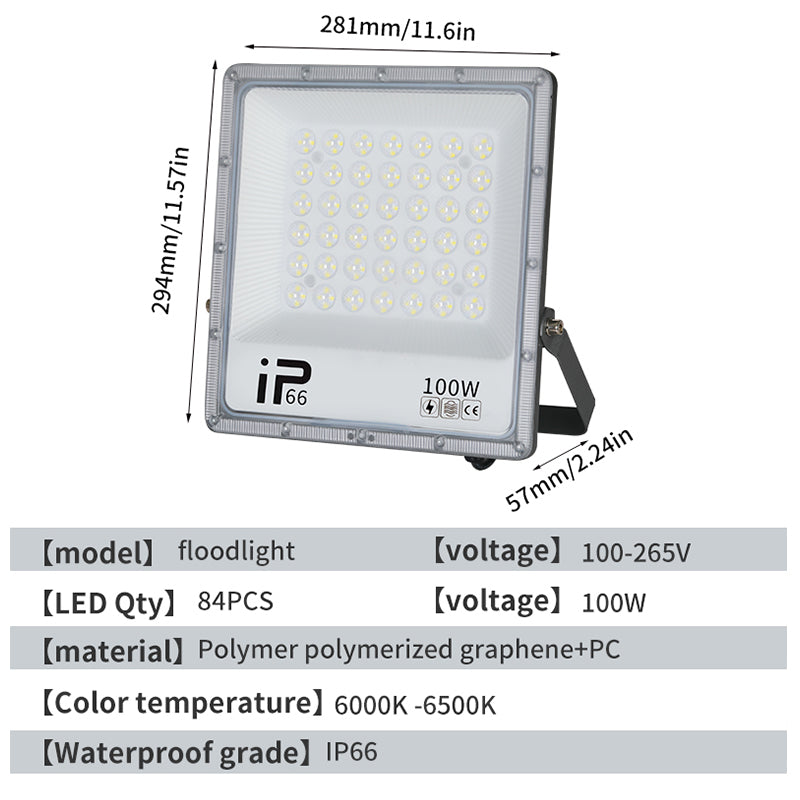 LED Floodlight, Outdoor Waterproof Strong Light, Ultra Bright Construction Site Factory RV Room Searchlight, Outdoor High-power Lighting Lamp