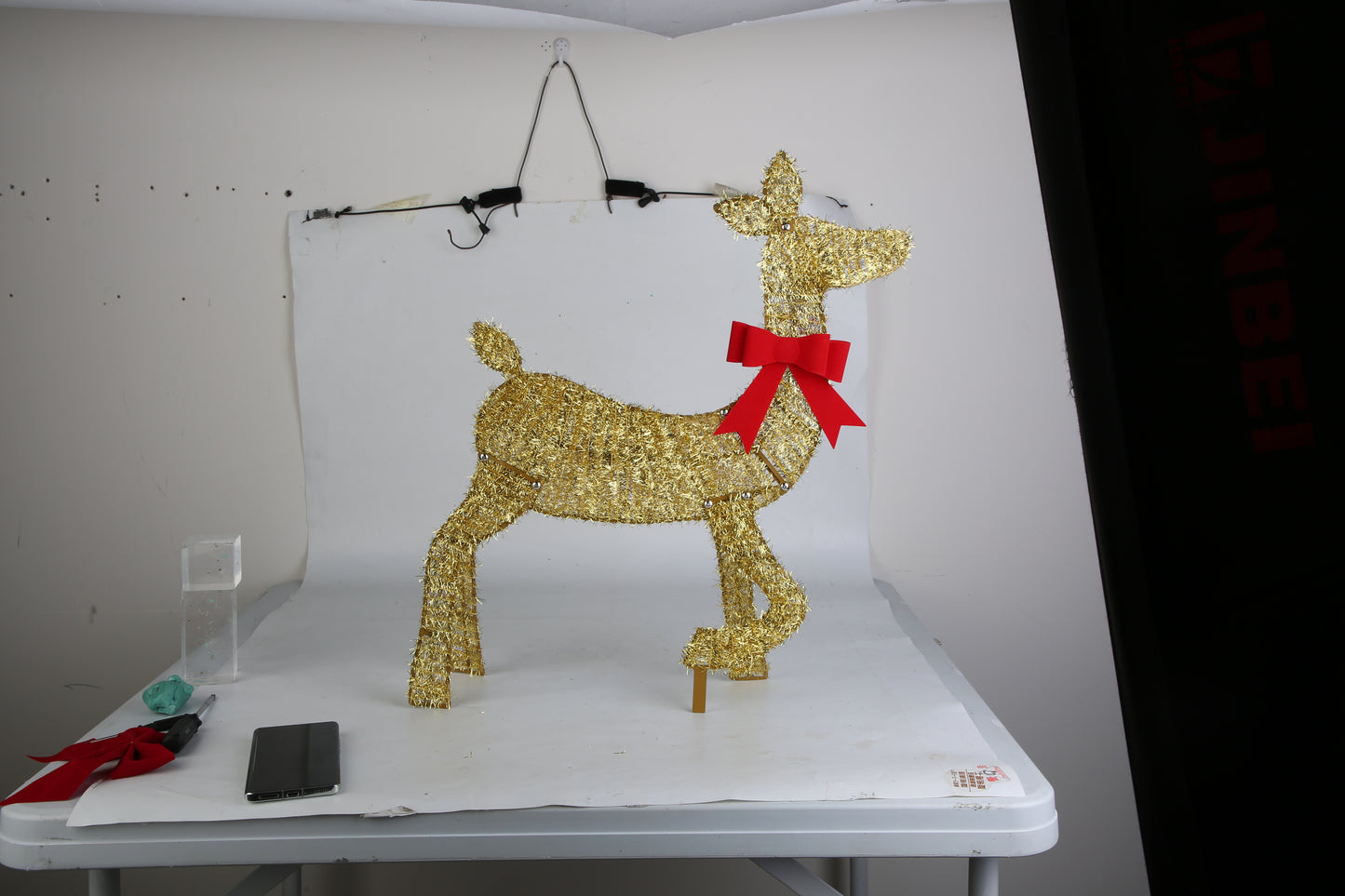 3Pcs In 1 Set 2D Lighted Christmas Deer Family Set Indoor Outdoor Light Up Reindeer Decorations Lighted Buck Doe Fawn Display With 8 Lighting Modes