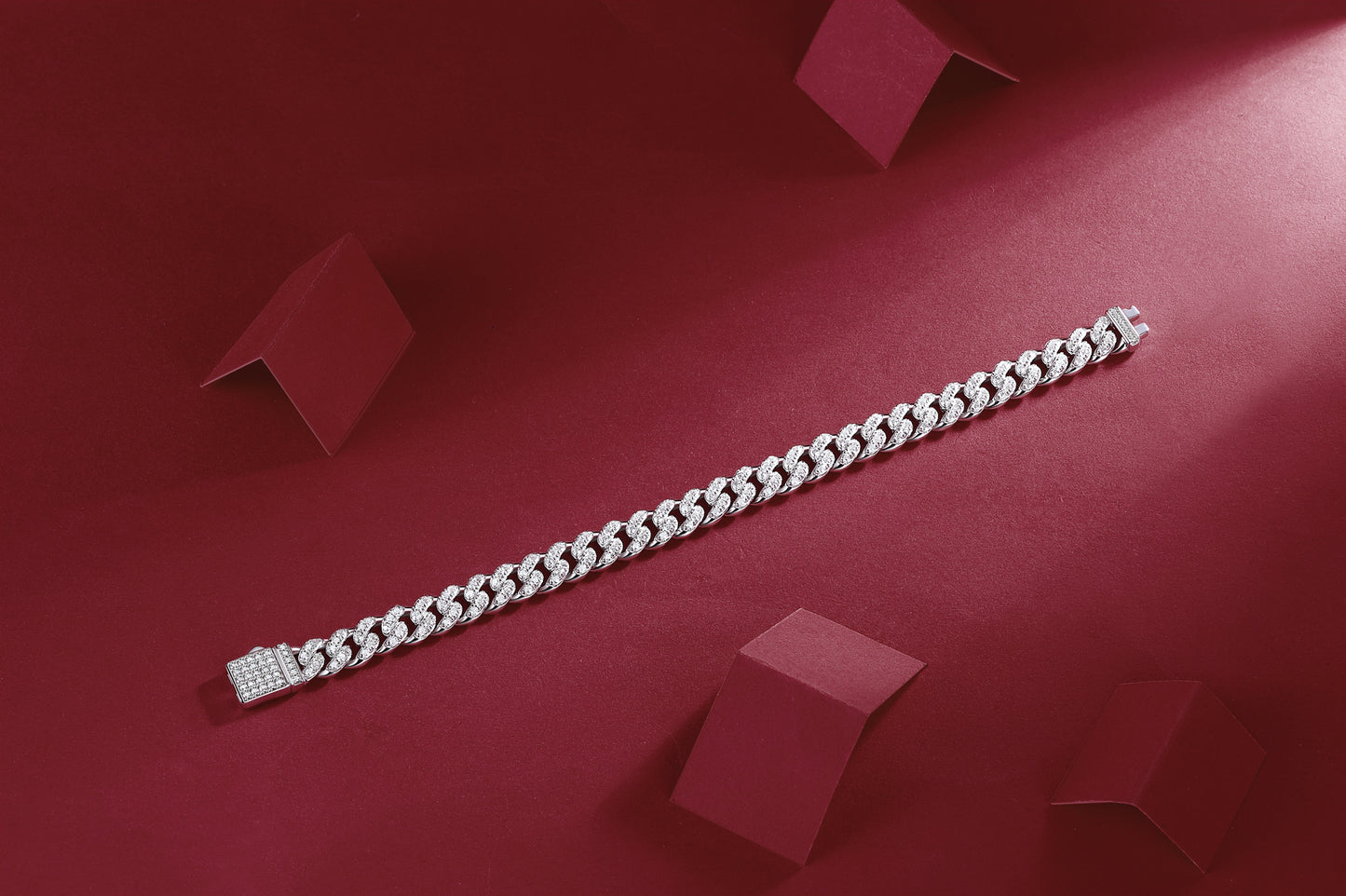 1The Light Of Faith Luxury Fashion Mossan Diamond S925 Silver Bracelet Prohibit TikTok sales