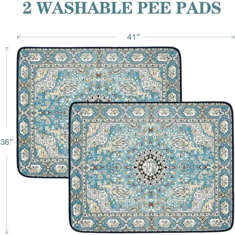 Washable Pee Pads For Dogs, 2 Pack Reusable Puppy Pads 36x41  Super Absorbent Leakproof Dog Training Pads, Non-Slip Potty Pads For Floor, Crate, Couch, Whelping Pads Litter Mat Pet Supplies