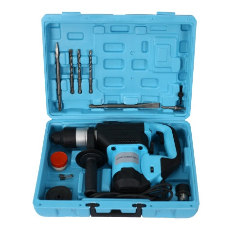 Rotary Hammer 1100WBlue Black1-12 SDS Plus Rotary Hammer Drill 3 Functions