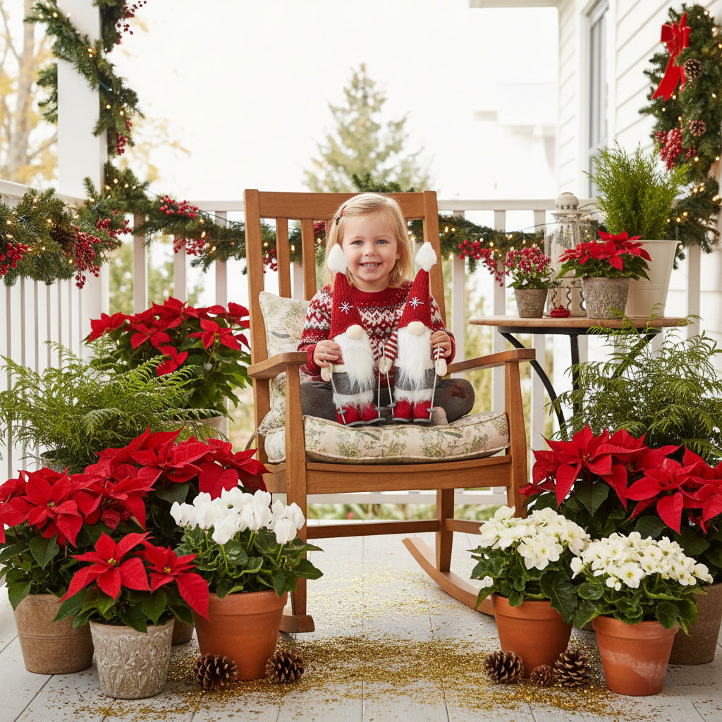 2PCS Set Christmas Gnome Decorations 5.9x4.5x15in Adorable Holiday Tabletop Ornaments Perfect For Party Gifts & Home Display