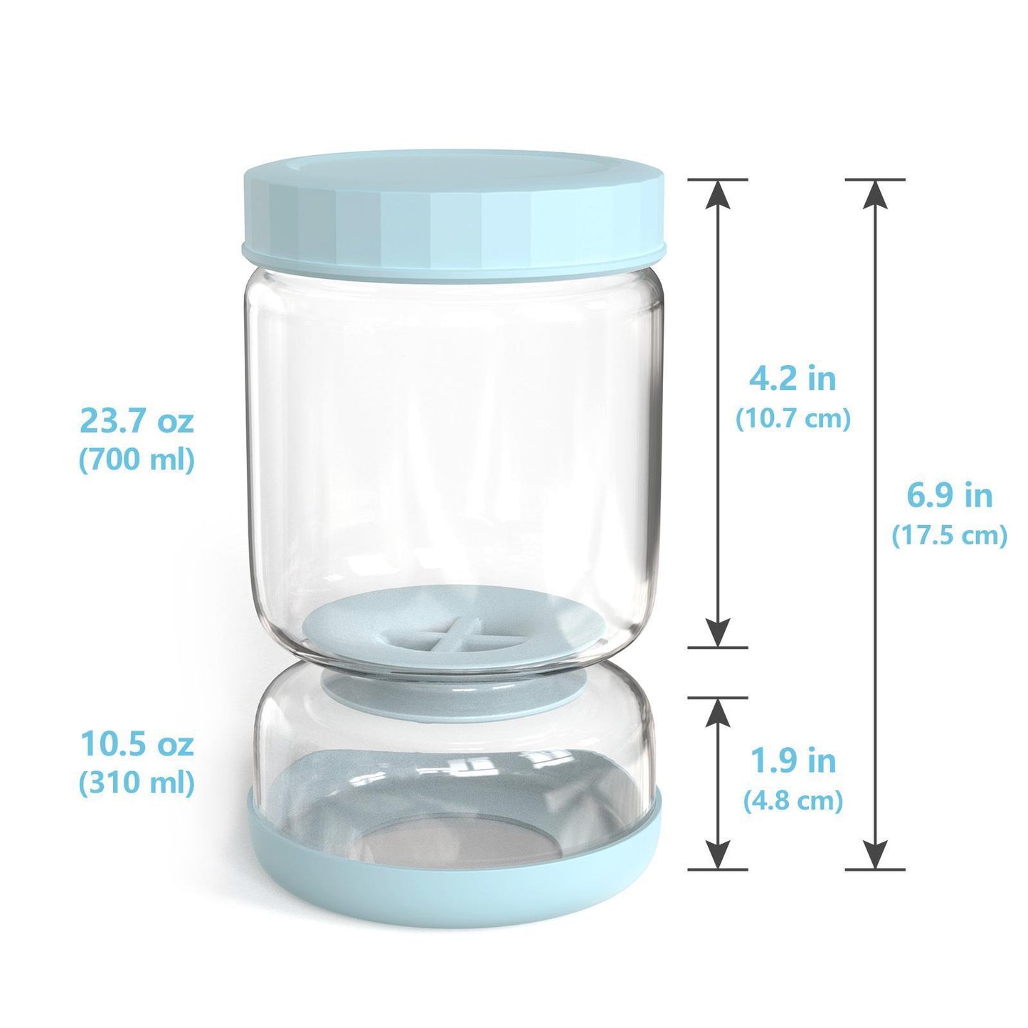 Kitchen Glass Food Storage Bottles and Strainer